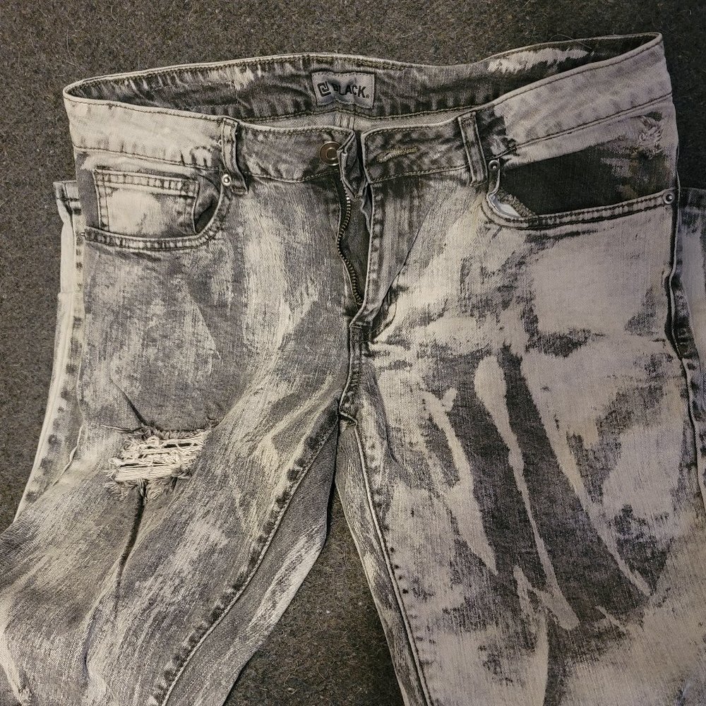 Just Black, Gray/Black Stretch Jeans Skinny Fit Flex 32 x 30